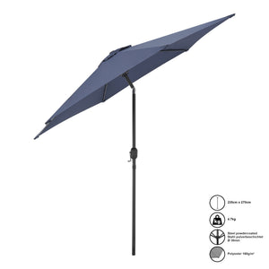 Parasol Altino 270x235 cm stål [casa.pro] select model