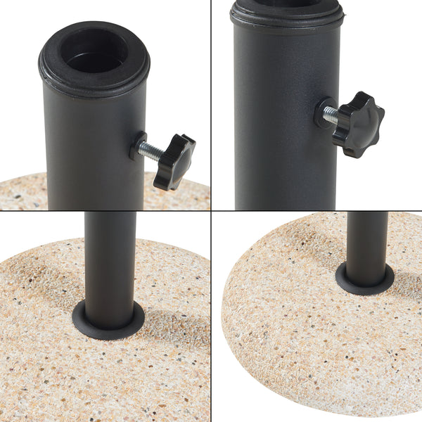 Parasolfod Bitritto beton Ø45x6 cm [casa.pro]
