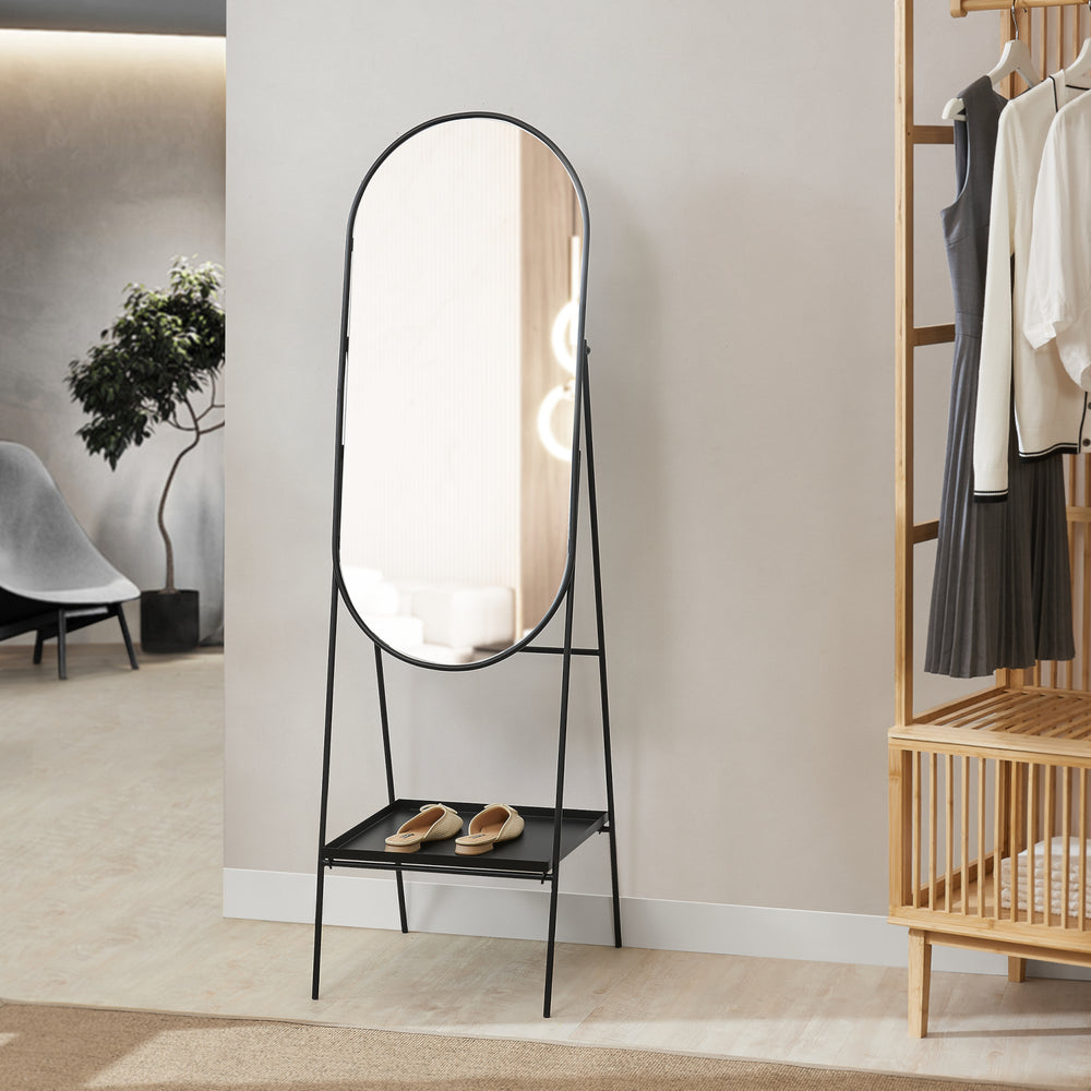 Standsspejl Perano med hylde 160 x 46 cm [en.casa] - premiumXL