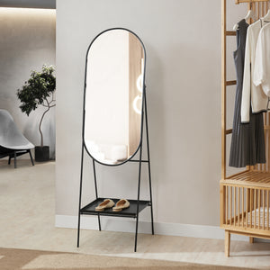 Standsspejl Perano med hylde 160 x 46 cm [en.casa] - premiumXL