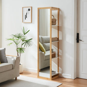 Spejlhylde As 170x40x35 cm bambus [en.casa] - premiumXL