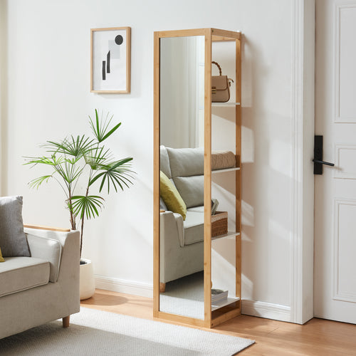 Spejlhylde As 170x40x35 cm bambus [en.casa] - premiumXL