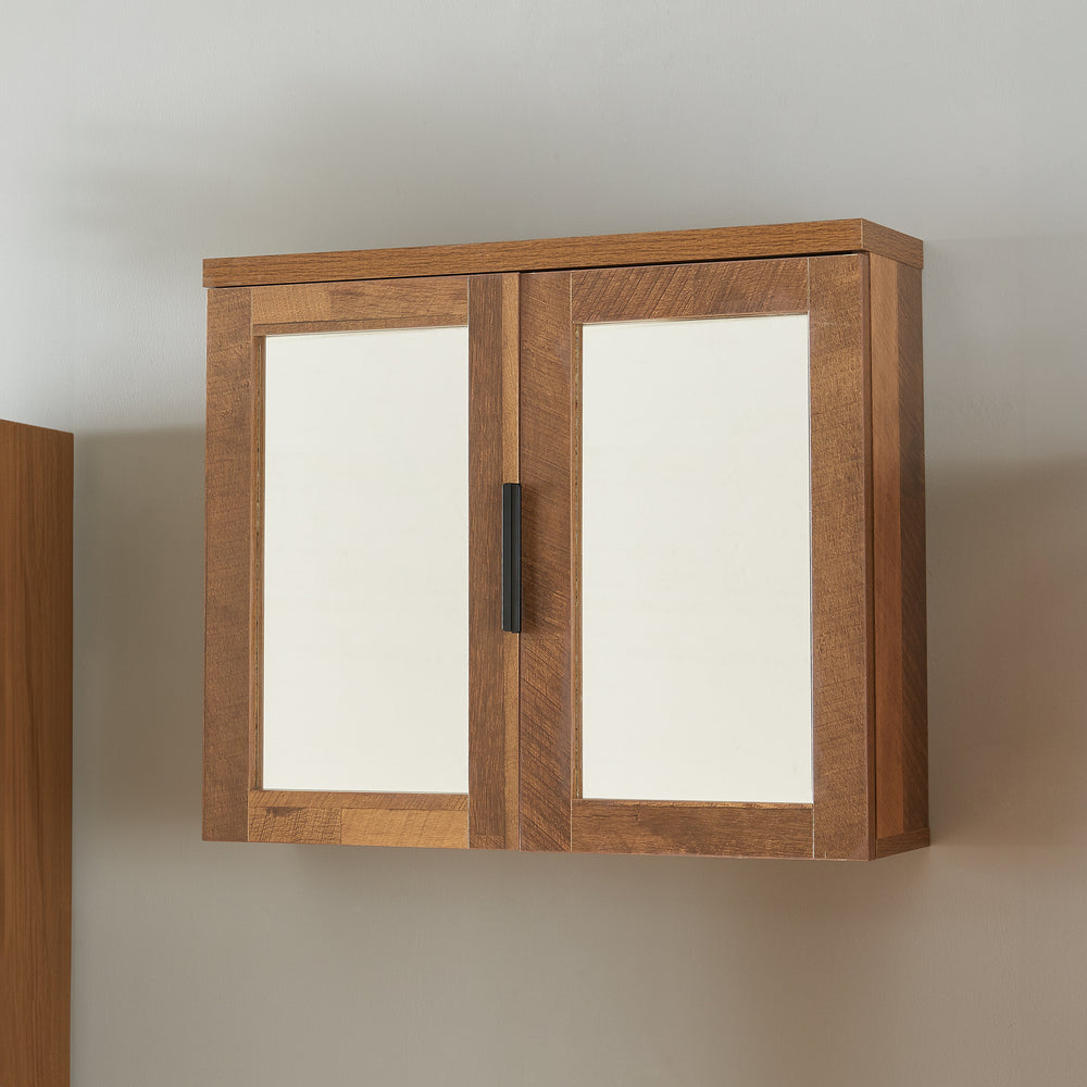 Spejlskab Namsskogan 50x60x15cm valnød look [en.casa] - premiumXL