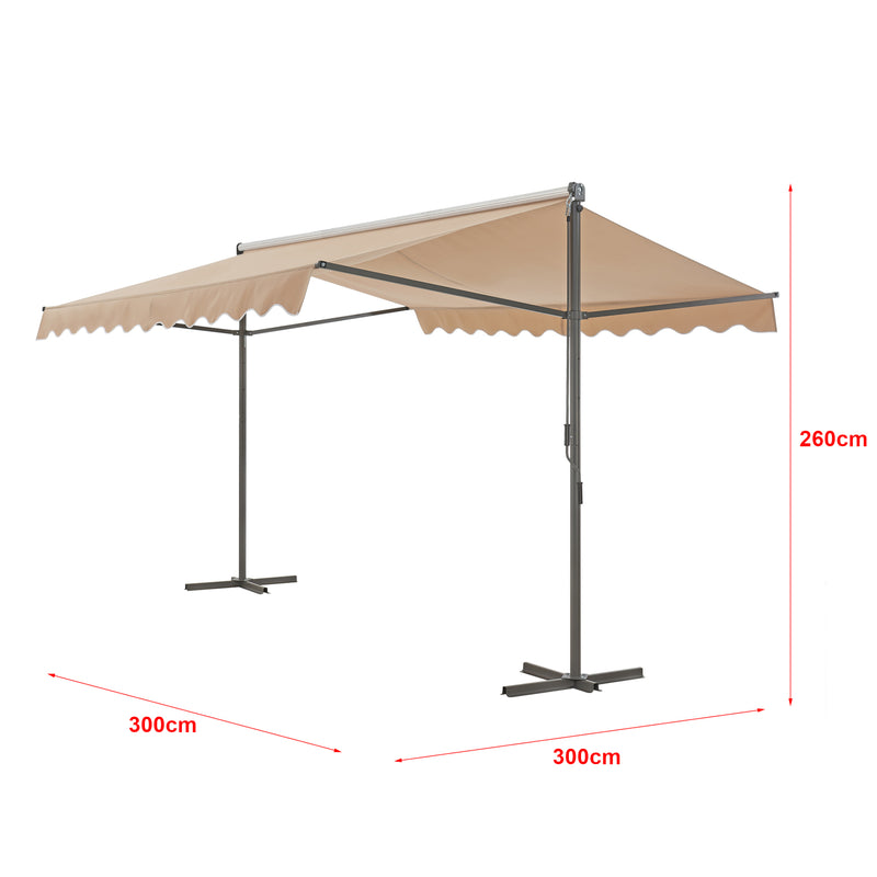 Målskitse Fritstående markise Selenizza forskellige farver og størrelser Farver og størrelser [pro.tec]