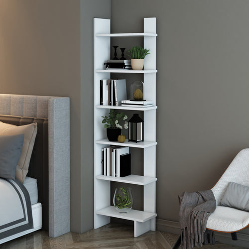 Midtdjurs hvid reol [en.casa].
