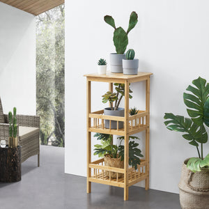 Reol Pyhäjärvi bambus 79x33x33 cm natur [en.casa] - premiumXL