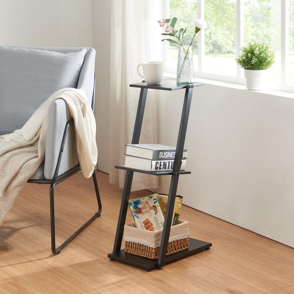 Reol Rollag 72x40x25cm i metal sort [en.casa] - premiumXL