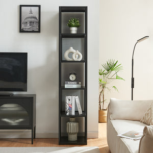 Stående hylde Finspång 185x38x38 cm [en.casa]