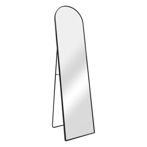 Stående spejl Bugnara 160x40cm vipbar Sort [en.casa] - premiumXL