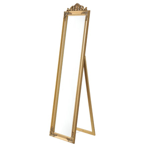  [en.casa] Gulvspejl Arezzo i fuld længde spejl-160x40 cm-eukapyptus-tilt-bar-i forskellige farver 