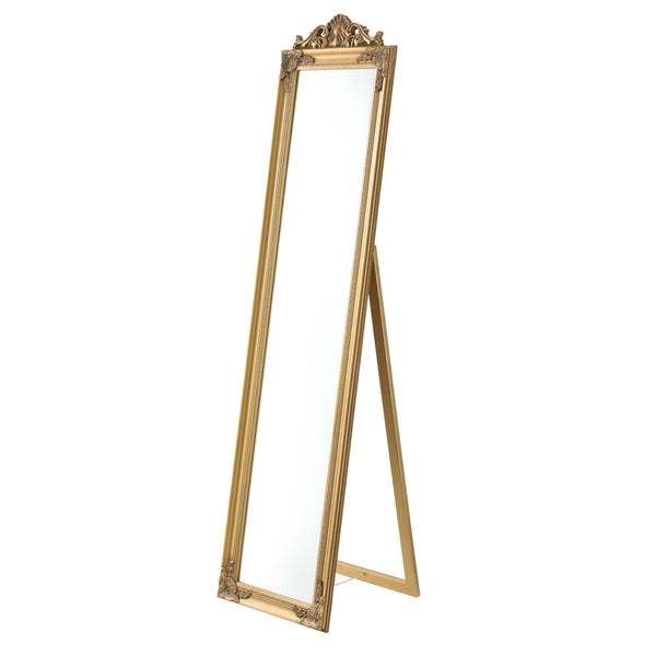  [en.casa] Gulvspejl Arezzo i fuld længde spejl-160x40 cm-eukapyptus-tilt-bar-i forskellige farver 