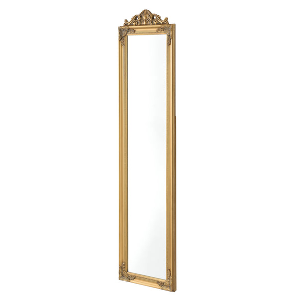  [en.casa] Gulvspejl Arezzo i fuld længde spejl-160x40 cm-eukapyptus-tilt-bar-i forskellige farver 