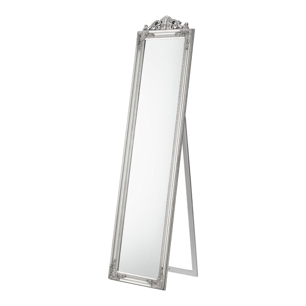  [en.casa] Gulvspejl Arezzo i fuld længde spejl-160x40 cm-eukapyptus-tilt-bar-i forskellige farver 