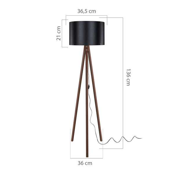 Gulvlampe Guildford E27 i forskellige farver [lux.pro].