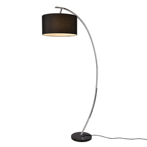 [lux.pro]® Gulvlampe Steiermark - fod af marmor - 1XE27 - 153x40cm - sort