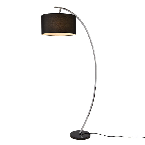 [lux.pro]® Gulvlampe Steiermark - fod af marmor - 1XE27 - 153x40cm - sort