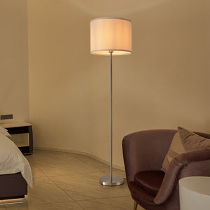 Gulvlampe Tamworth E27 Sølv Tekstil [lux.pro] - premiumXL