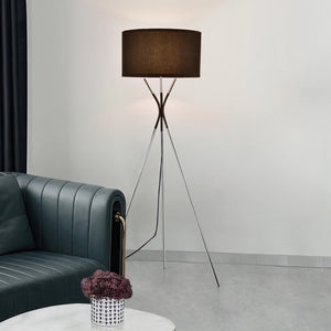 Athlone gulvlampe sølv/sort [lux.pro].