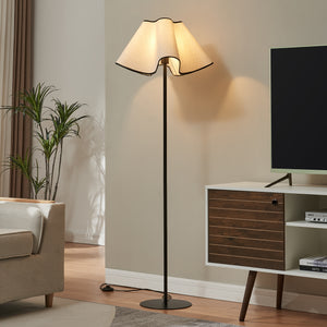Gulvlampe Ashton 153cm Sort/Hvid [lux.pro] - premiumXL