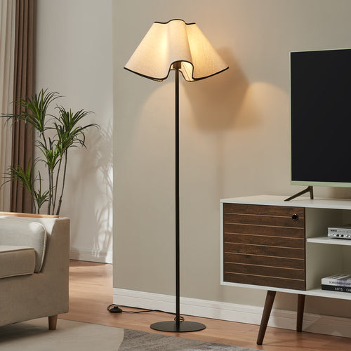 Gulvlampe Ashton 153cm Sort/Hvid [lux.pro] - premiumXL