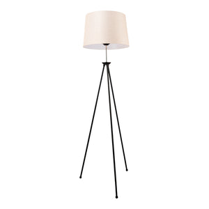 Gulvlampe Orpington 1 x E27 Metal Sort / Cremefarvet [lux.pro]