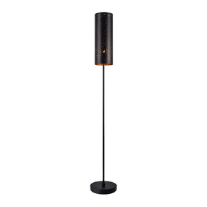 [lux.pro]® Gulvlampe - Perth - 1xE27 - max. 60W - metal - tekstil - sort