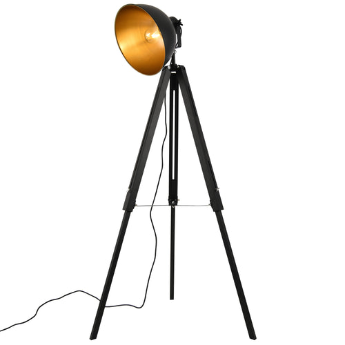 [lux.pro]® Gulvlampe - Passau - 1xE27 - max. 60W - metal -  sort/guld