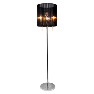 [lux.pro]® Standerlamper - Fabrica 3xE14 - 42W - krom , sort