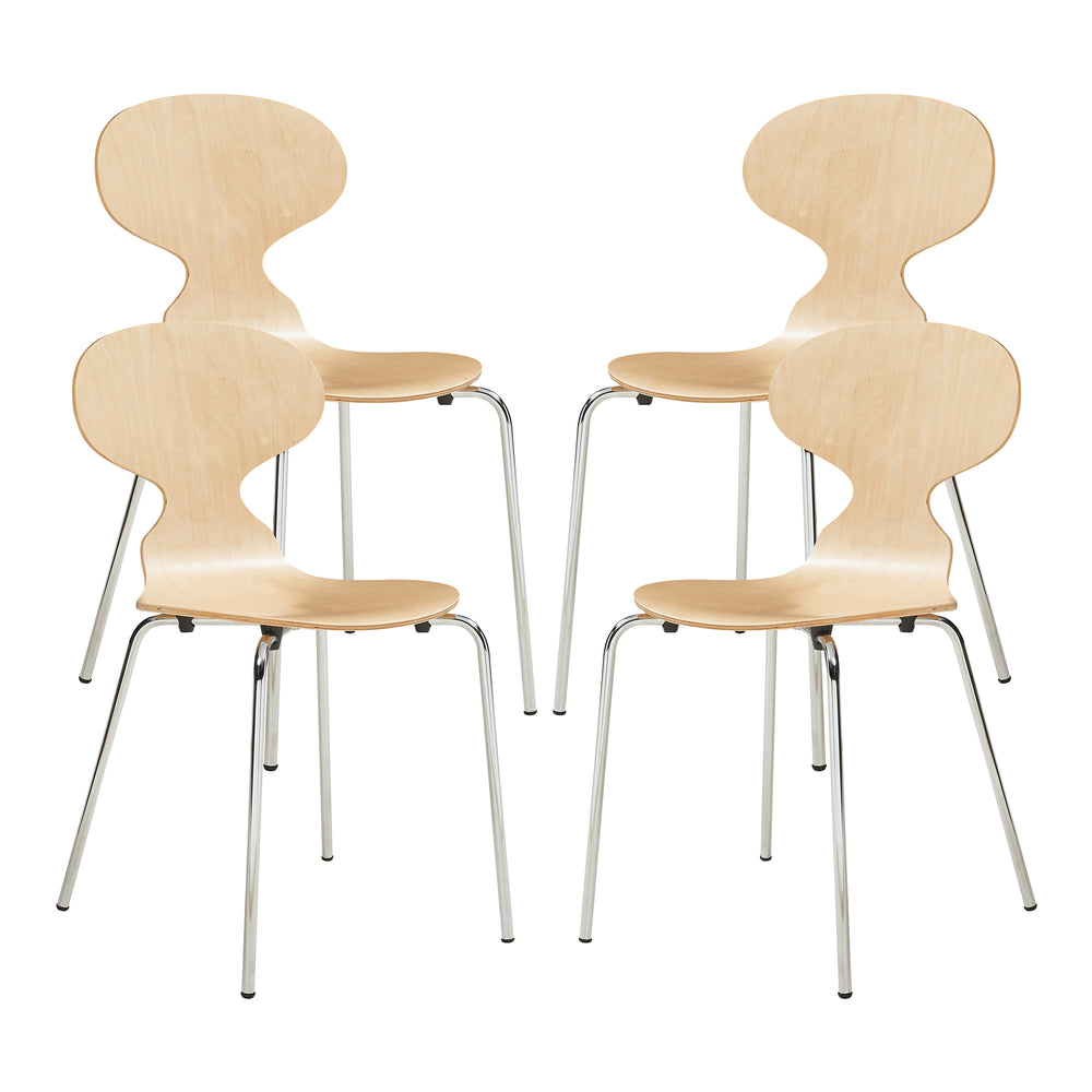 Conjunto de 4 sillas de comedor Kil 80x47x48cm [en.casa]