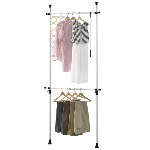Teleskopgarderobe Kemi Hvid [en.casa] - premiumXL