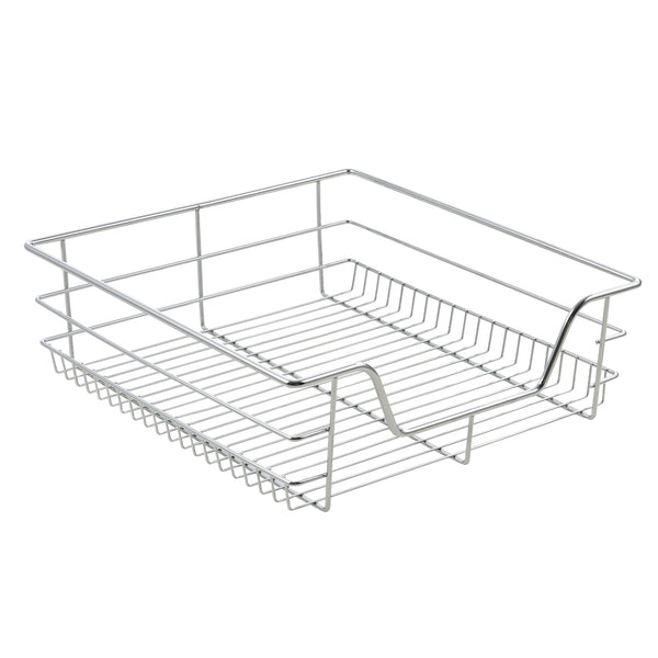 [en.casa] ® Trådkæbe med teleskopiske udtrækningsskinner sæt 2-forkromet metal-sølv-maks. belastning 20 kg-vælg model 