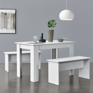 Bord- og bænkesæt 110x70 cm i forskellige farver farver en.casa