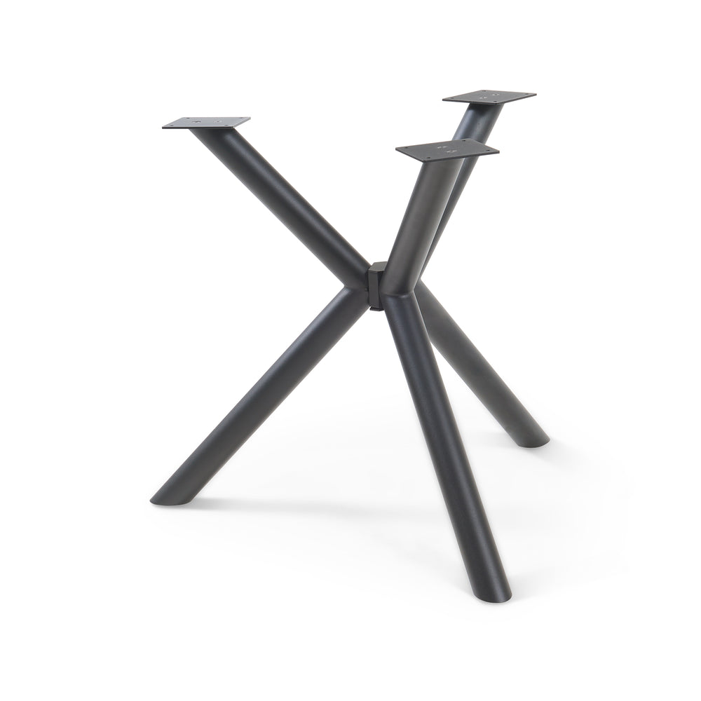 Bordstel Viserinna stål 94,5x94,5x73 cm sort [en.casa] - premiumXL