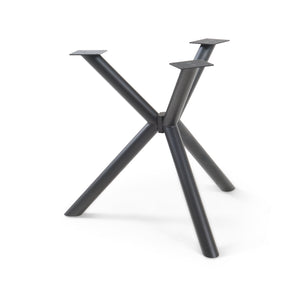 Bordstel Viserinna stål 94,5x94,5x73 cm sort [en.casa] - premiumXL