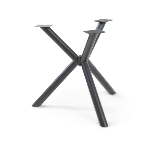 Bordstel Viserinna stål 94,5x94,5x73 cm sort [en.casa] - premiumXL