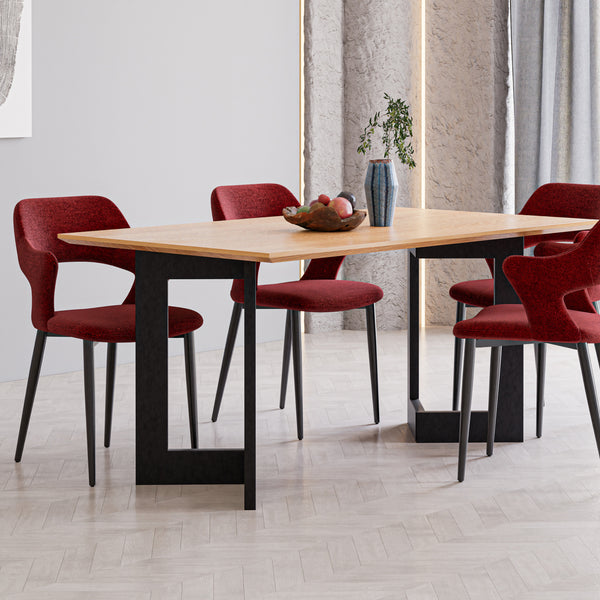 Kaskinen bordstel sæt af 2 stål [en.casa].
