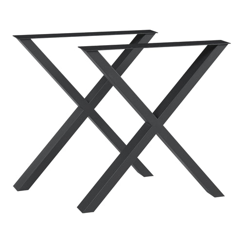 Bordstel 2 stk. sæt Greith Sort [en.casa]