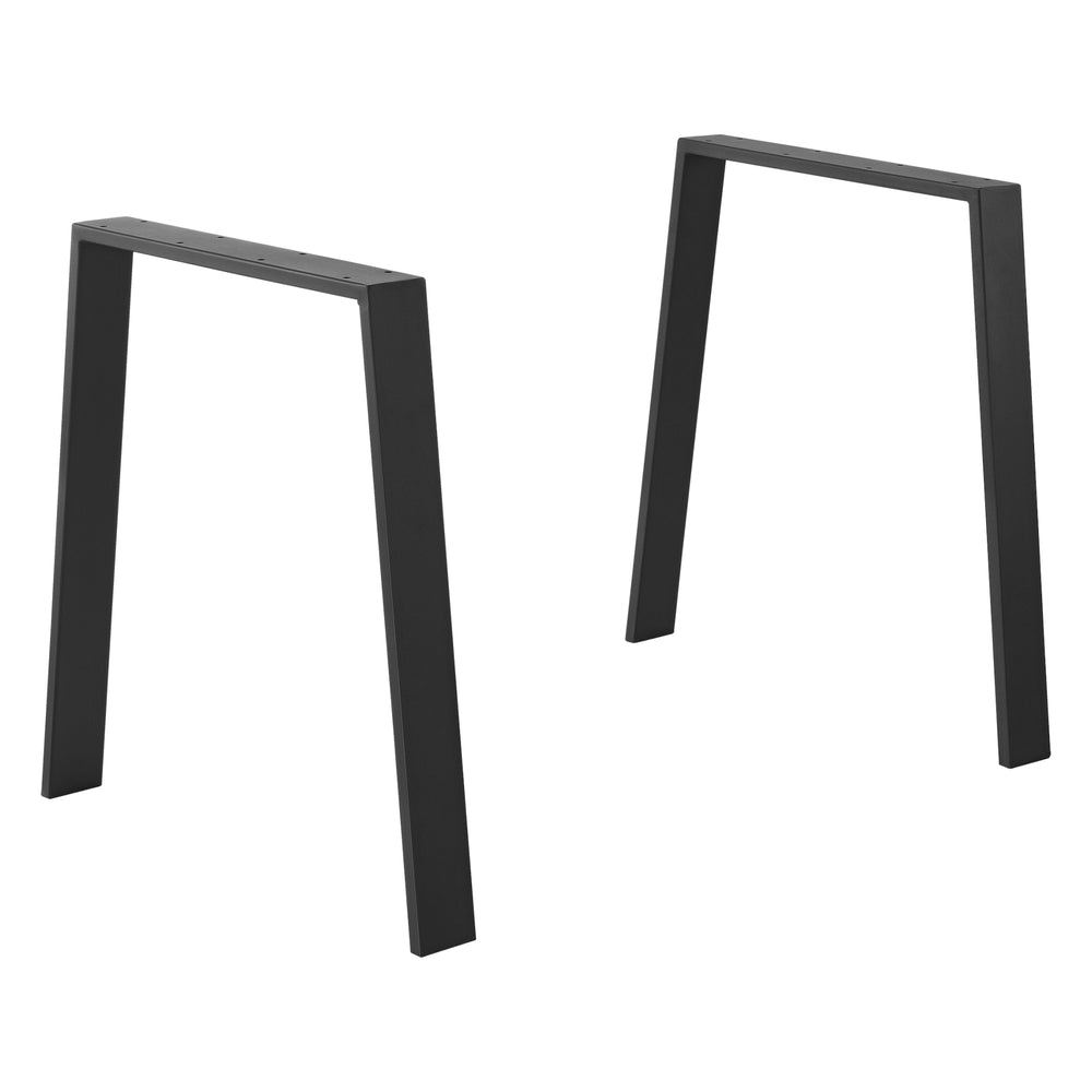 Bordstel Kraftisried 2 stk. 55/70x72cm stål sort [en.casa] - premiumXL