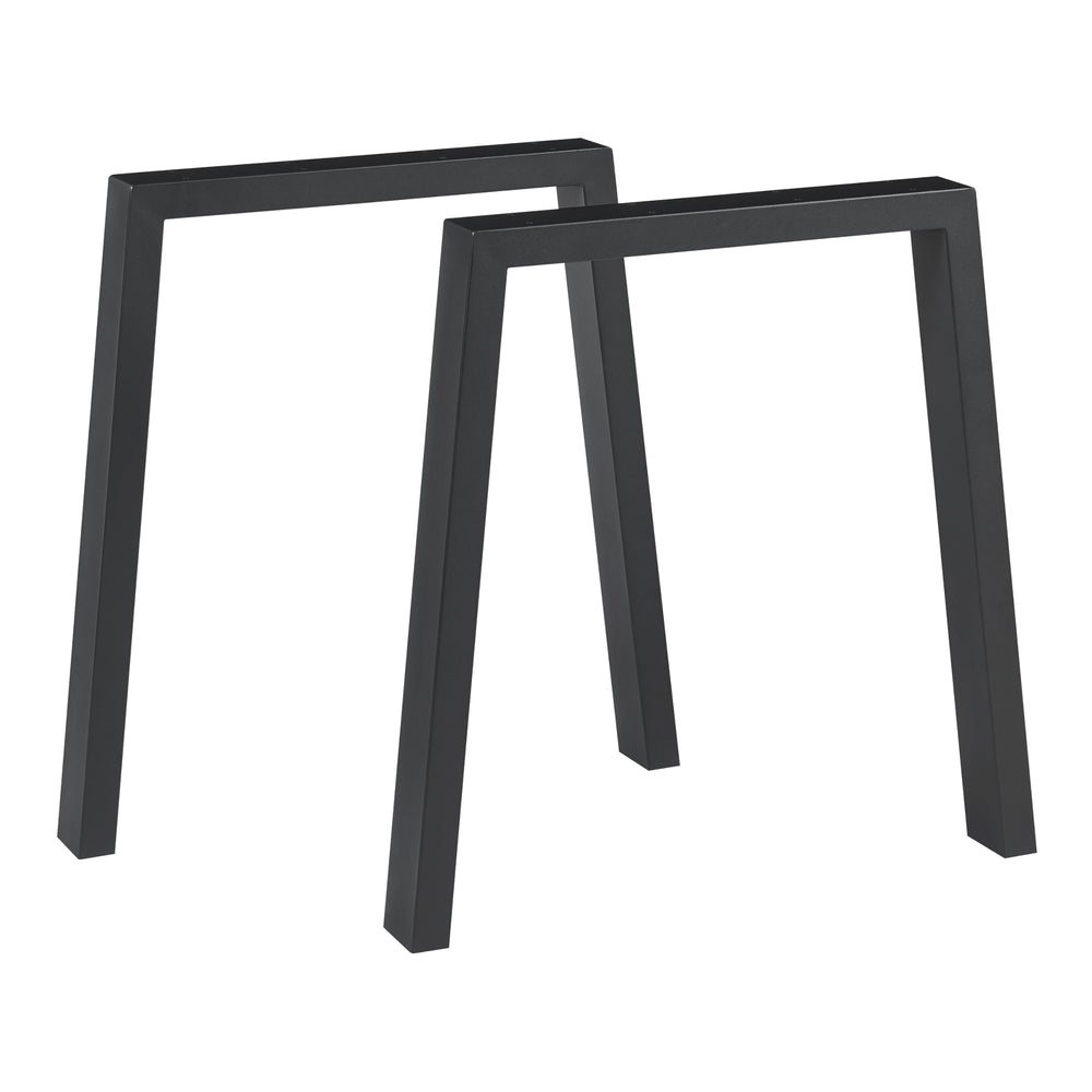 Bordstel 2 stk. Kraftisried 72x70cm Sort [en.casa] - premiumXL