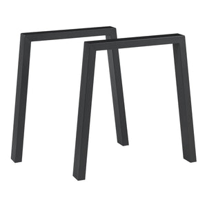 Bordstel 2 stk. Kraftisried 72x70cm Sort [en.casa] - premiumXL