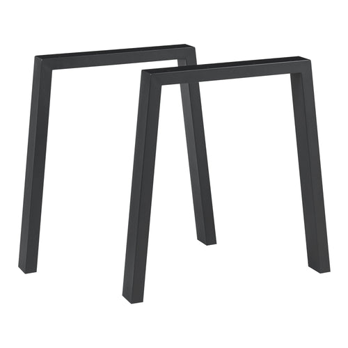 Bordstel 2 stk. Kraftisried 72x70cm Sort [en.casa] - premiumXL