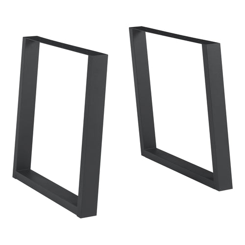 Bordstel 2 stk. sæt Lülsfeld Sort [en.casa]