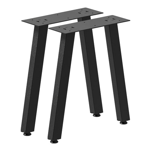 Bordstel Mariager 2 stk. - Sæt stål 40x37,5 cm sort [en.casa] - premiumXL
