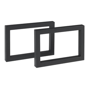 Bordstel 2 stk. Lunderskov 35x50cm Sort [en.casa] - premiumXL