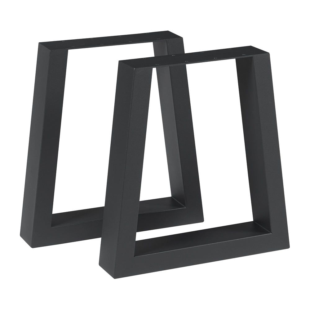 Bordstel 2 stk. Marstal 42x40cm Sort [en.casa] - premiumXL