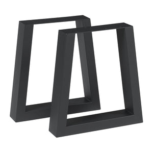 Bordstel 2 stk. Marstal 42x40cm Sort [en.casa] - premiumXL