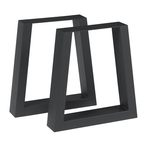 Bordstel 2 stk. Marstal 42x40cm Sort [en.casa] - premiumXL