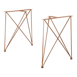 [en.casa]® Bordben sæt 2x - 62x22x72cm - pulverlakeret stål - i alle farver DIY