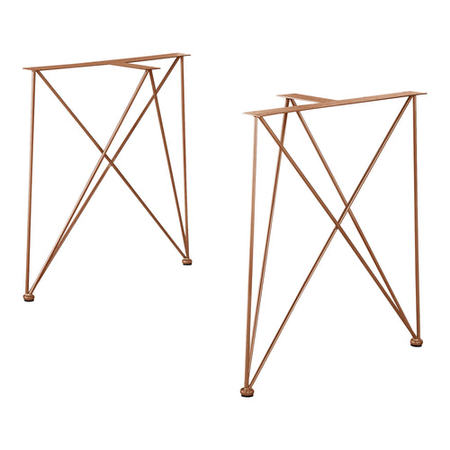 [en.casa]® Bordben sæt 2x - 62x22x72cm - pulverlakeret stål - i alle farver DIY