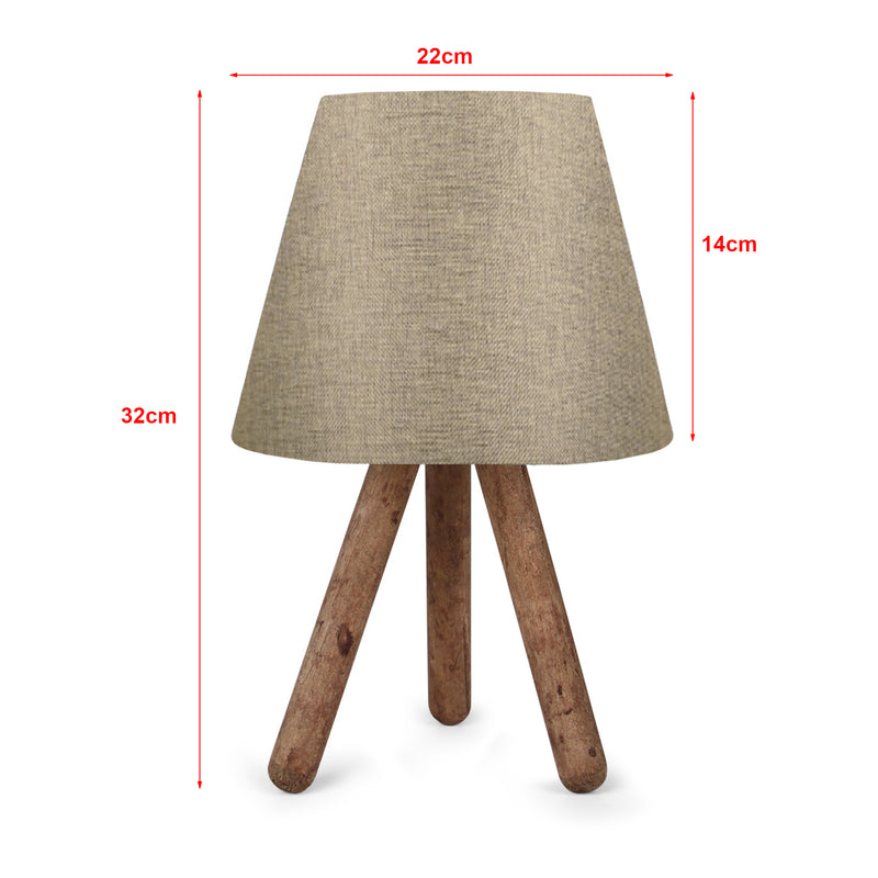 Målskitse Bordlampe Middlesbrough træ 1xE27 i forskellige farver [lux.pro]